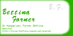 bettina forner business card